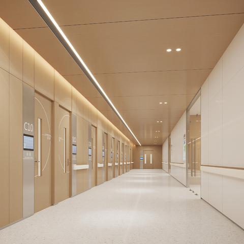 Modern Hospital Corridor