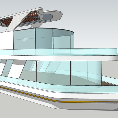 Modern yacht houseboat holiday houseboat