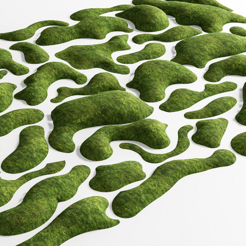 Moss Micro-Terrain Landscape Green Island Hill Mound