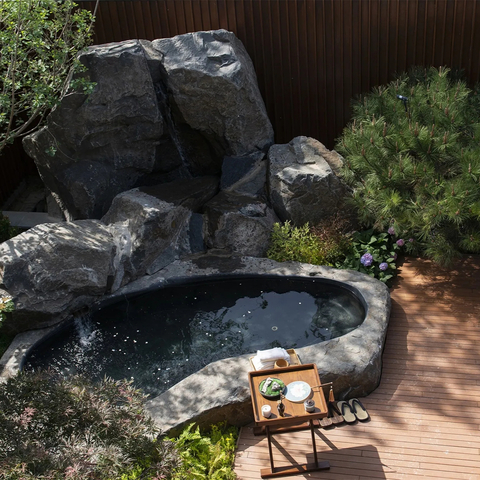 New Chinese Courtyard Waterscape Hot Spring Bubble Pool