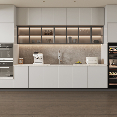 Modern open kitchen cabinets