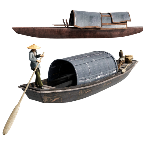 Boat Wupeng Boat Boatman Paddle