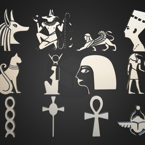 Egyptian Elements Ancient Egyptian Elements Hanging Ornaments