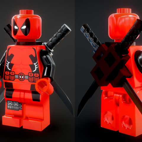 Hand-made Lego Doll Deadpool Toy