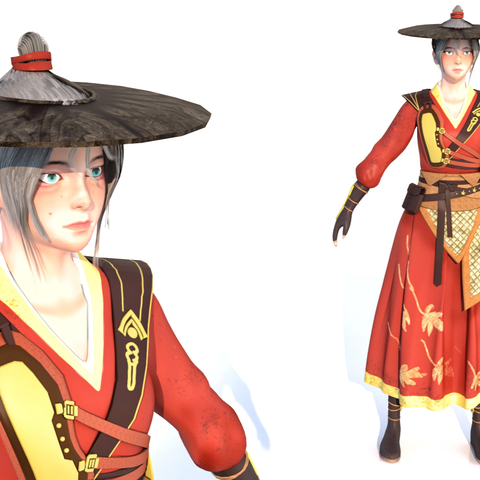 Ancient costume figure Hanfu woman