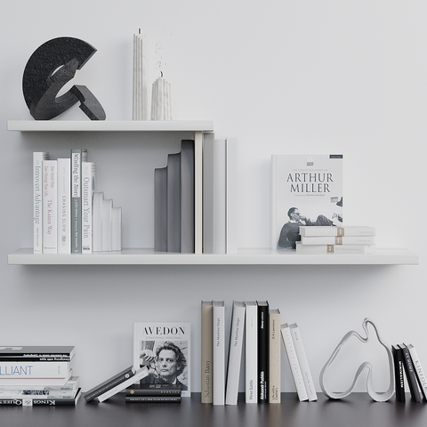 Modern Bookshelf Ornament Book Candle