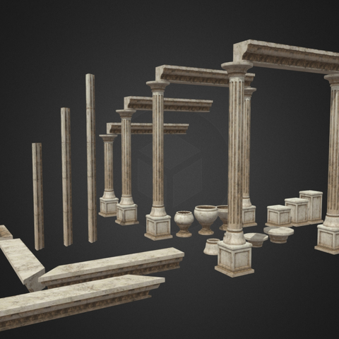 European-style Retro Columns Roman Columns Stone Pillars