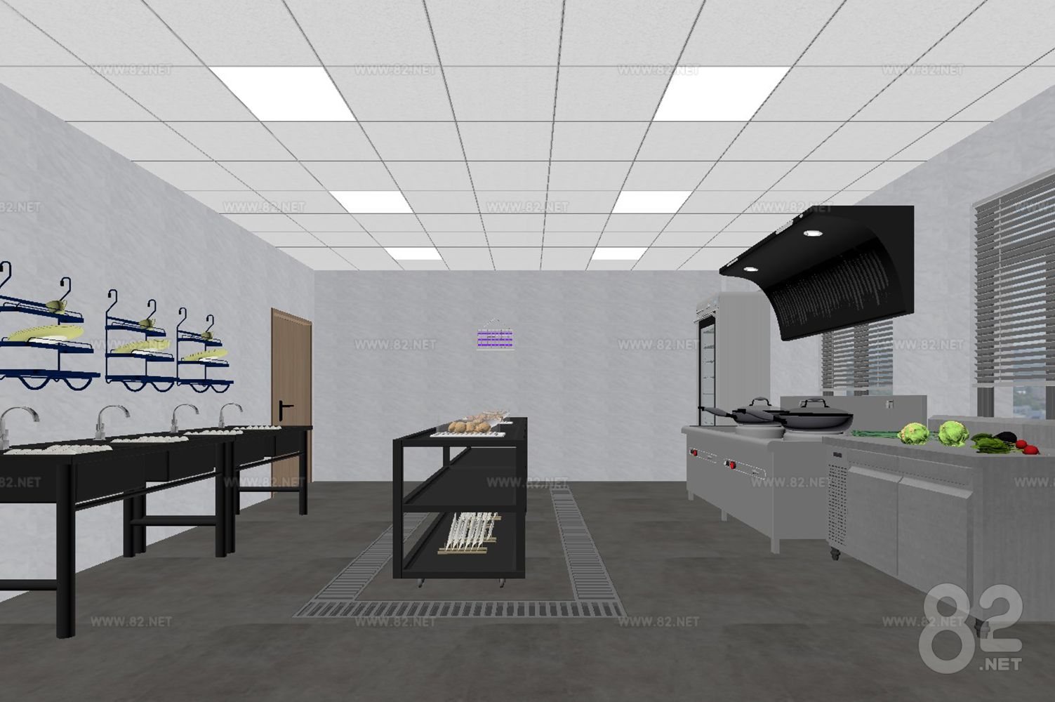 Modern canteen kitchen
