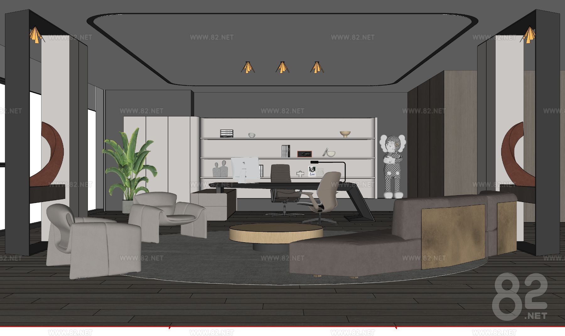 General Manager Office | SketchUp(.skp) - 82Models