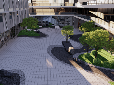 Office Building Atrium Garden