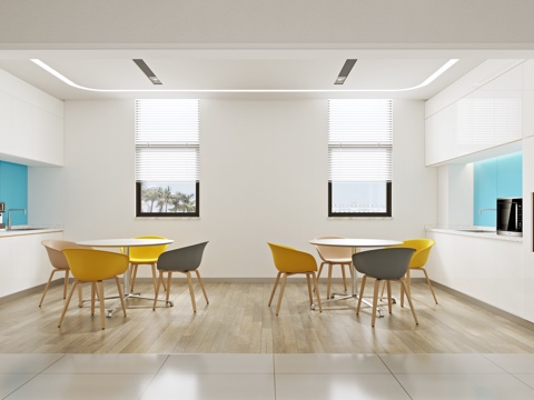 Modern office pantry lounge area