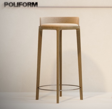 Modern solid wood bar stool