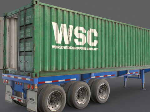 Container Trailer Transporter Truck