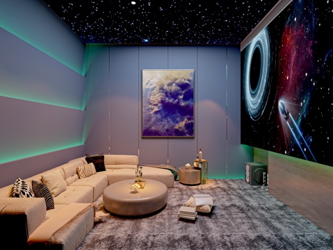 Modern audio-visual room