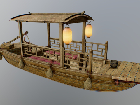 Wooden boat Fishing boat