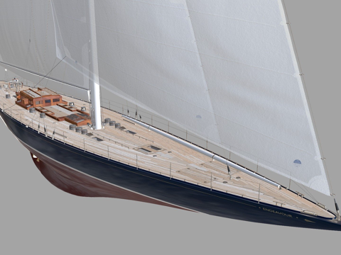 J-Class Yacht Endeavour Sailing