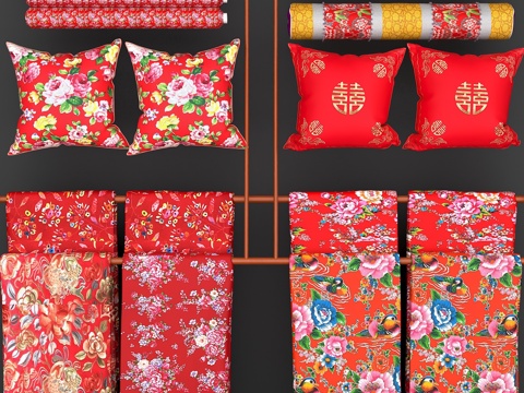 Chinese-style festive pillow pillow bedding quilt home textile