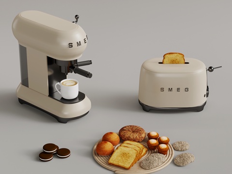 Modern Coffee Machine Bread Machine Food