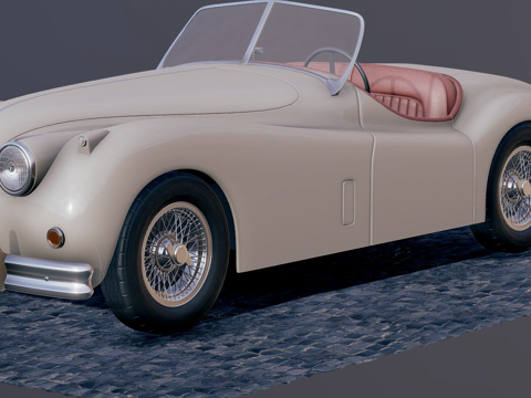 Jaguar XK140 Convertible sports car