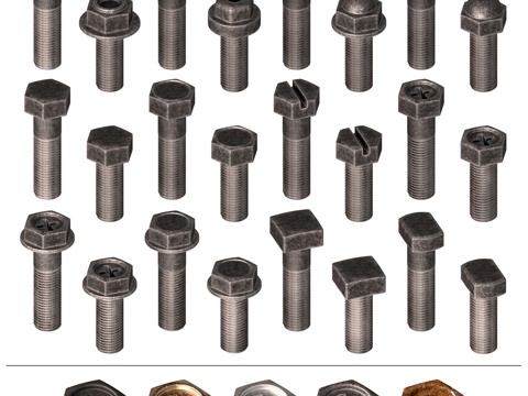 Hardware screw thread bolt