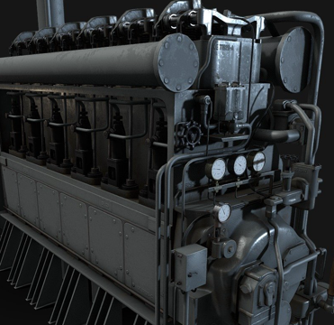 World War II U-Submarine Diesel Engine