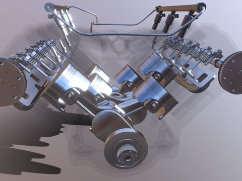 V6 car engine generator