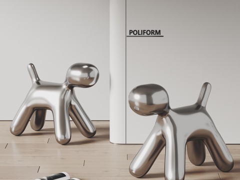 poliform Metal Stool Puppy Stool