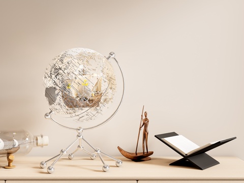 Modern Decorations Desktop Ornaments Globe Sculpture