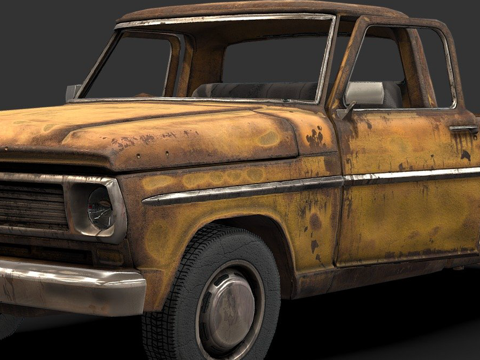 Rusty pickup truck