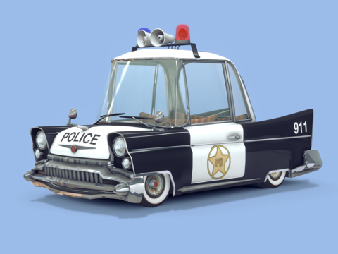 Cartoon Police Car