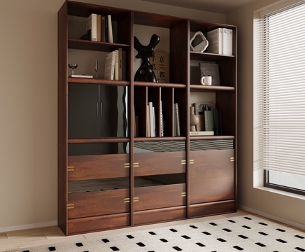 Antique Bookcase Storage Rack