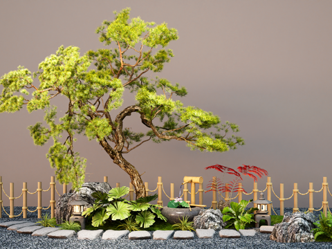 pine landscape modeling tree mountain pine stone micro terrain