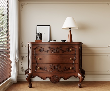 Antique Bucket Cabinet Side Cabinet