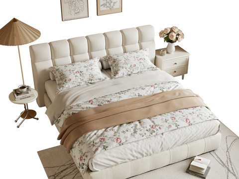 Cream Style double bed