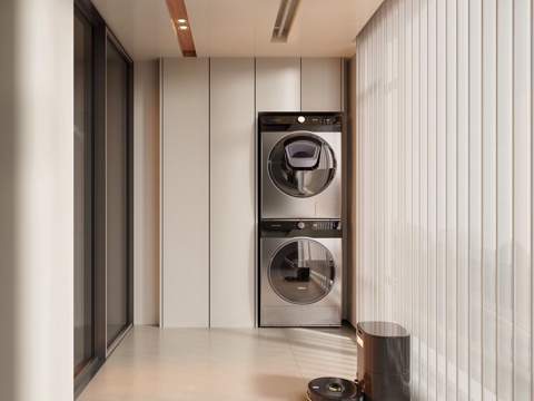 Modern Living Balcony Balcony Cabinet Laundry Room