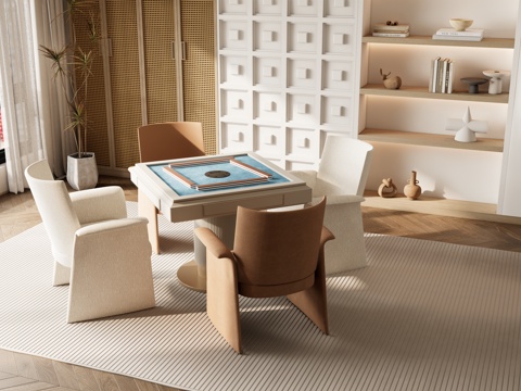 Modern Mahjong Table and Chair Free