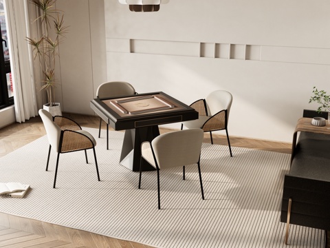 Modern Mahjong Table and Chair Free