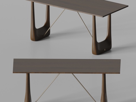 Extremis modern dining table solid wood table