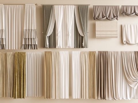 Modern Curtain Cloth Curtain Pleated Curtain