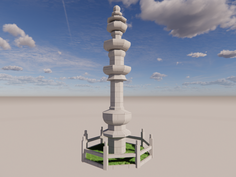 Ancient building temple column sutra column sutra building