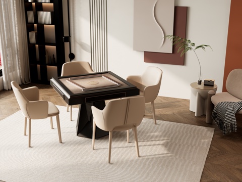 Modern Mahjong Table and Chair Free