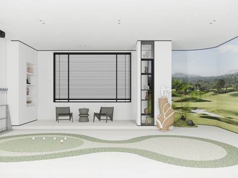 Indoor Golf Recreation Room