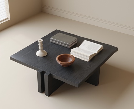 Modern solid wood coffee table