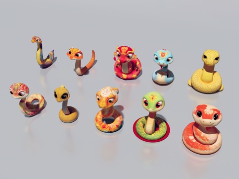 Snake Sculpture Cartoon Snake Beauty Chen