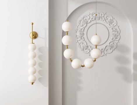 French Beaded Chandelier Wall Lamp