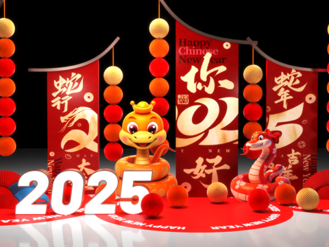 National Tide Year of the Snake Spring Festival Beautiful Chen New Year Spring Festival Beautiful Chen