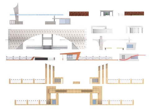 Modern Entrance Gate Landscape Gate Community Gate School Gate Enterprise Gate