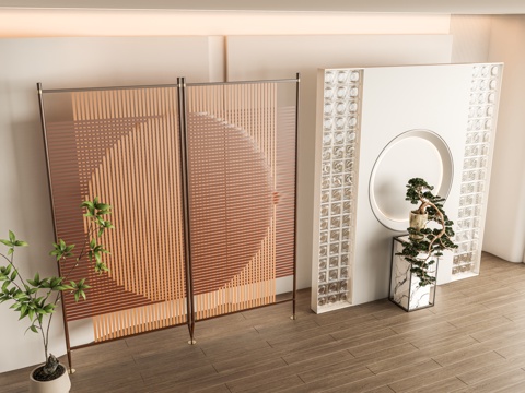 New Chinese-style metal partition grille