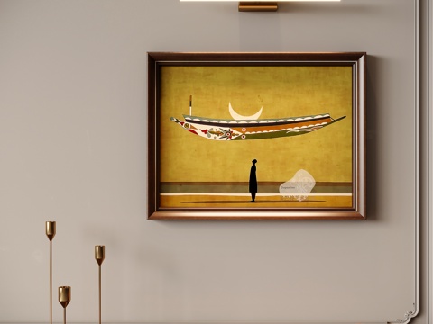 Mid-century Style Hanging Painting Decorative Painting