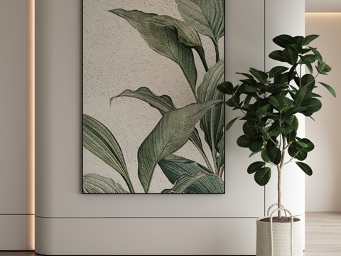 Modern plant painting decorative painting